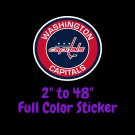 Washington Capitals Full Color Vinyl Decal | Hydroflask decal | Cornhole decal 2