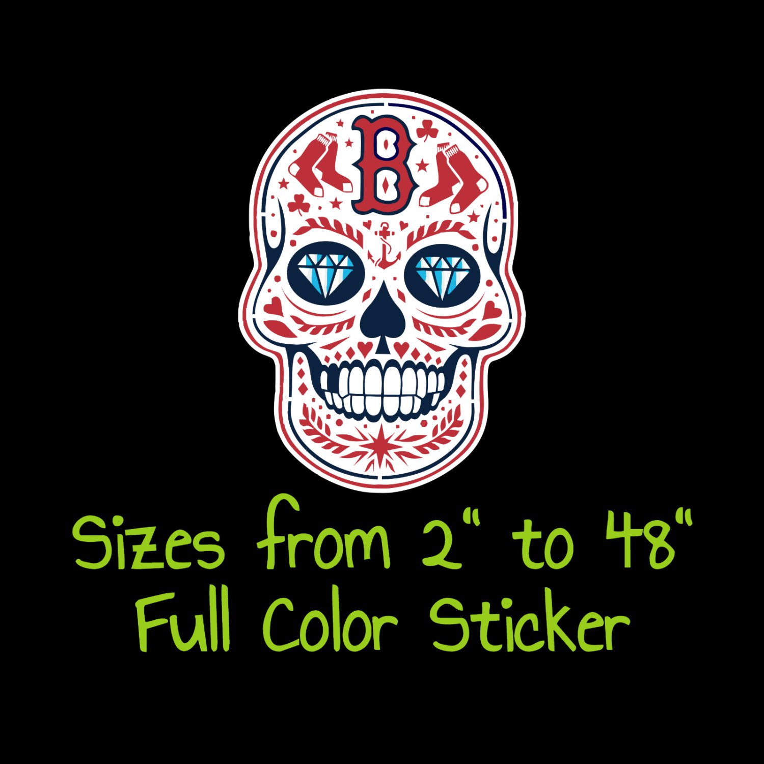 Boston Red Sox Full Color Vinyl Decal | Hydroflask decal | Cornhole decal 3