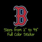 Boston Red Sox Full Color Vinyl Decal | Hydroflask decal | Cornhole decal 2