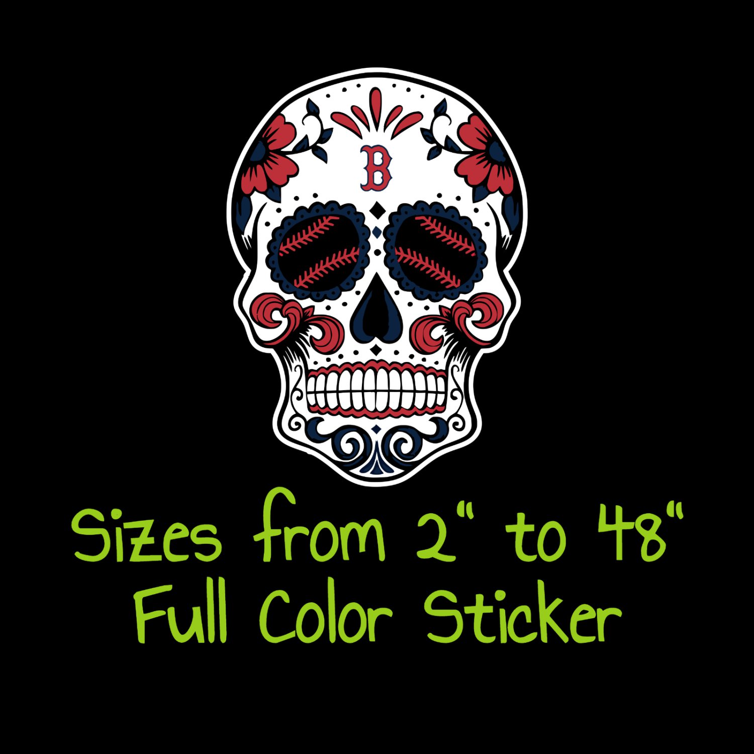 Boston Red Sox Full Color Vinyl Decal | Hydroflask decal | Cornhole decal 11