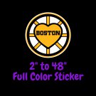 Boston Bruins Full Color Vinyl Decal | Hydroflask decal | Cornhole decal 3
