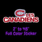Montreal Canadiens Full Color Vinyl Decal | Hydroflask decal | Cornhole decal 3