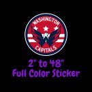 Washington Capitals Full Color Vinyl Decal | Hydroflask decal | Cornhole decal 6