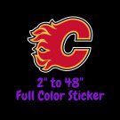 Calgary Flames Full Color Vinyl Decal | Hydroflask decal | Cornhole decal 1