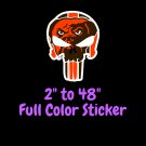 Cleveland Browns Full Color Vinyl Decal | Hydroflask decal | Cornhole decal 3
