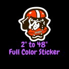 Cleveland Browns Full Color Vinyl Decal | Hydroflask decal | Cornhole decal 4