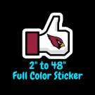 Arizona Cardinals Full Color Vinyl Decal | Hydroflask decal | Cornhole decal 4