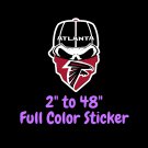 Atlanta Falcons Full Color Vinyl Decal | Hydroflask decal | Cornhole decal 2