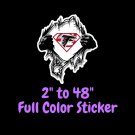 Atlanta Falcons Full Color Vinyl Decal | Hydroflask decal | Cornhole decal 7