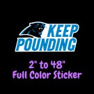 Carolina Panthers Full Color Vinyl Decal | Hydroflask decal | Cornhole decal 2