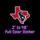 Houston Texans Full Color Vinyl Decal | Hydroflask decal | Cornhole decal 6