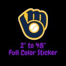 Milwaukee Brewers Full Color Vinyl Decal | Hydroflask decal | Cornhole decal 4