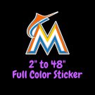 Miami Marlins Full Color Vinyl Decal | Hydroflask decal | Cornhole decal 4