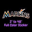 Miami Marlins Full Color Vinyl Decal | Hydroflask decal | Cornhole decal 3