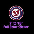 Washington Nationals Full Color Vinyl Decal | Hydroflask decal Cornhole decal 1