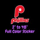 Philadelphia Phillies Full Color Vinyl Decal | Hydroflask decal Cornhole decal 5