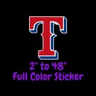 Texas Rangers Full Color Vinyl Decal | Hydroflask decal | Cornhole decal 4