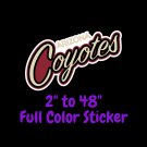 Arizona Coyotes Full Color Vinyl Decal | Hydroflask decal | Cornhole decal 5