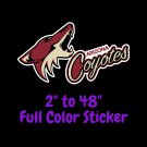 Arizona Coyotes Full Color Vinyl Decal | Hydroflask decal | Cornhole decal 1