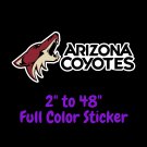 Arizona Coyotes Full Color Vinyl Decal | Hydroflask decal | Cornhole decal 2