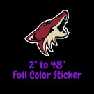 Arizona Coyotes Full Color Vinyl Decal | Hydroflask decal | Cornhole decal 4