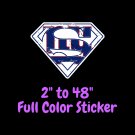 New York Giants Full Color Vinyl Decal | Hydroflask decal | Cornhole decal 3
