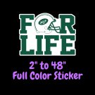 New York Jets Full Color Vinyl Decal | Hydroflask decal | Cornhole decal 1