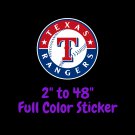 Texas Rangers Full Color Vinyl Decal | Hydroflask decal | Cornhole decal 3
