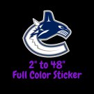 Vancouver Canucks Full Color Vinyl Decal | Hydroflask decal | Cornhole decal 5