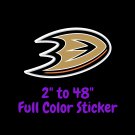 Anaheim Ducks Full Color Vinyl Decal | Hydroflask decal | Cornhole decal 2