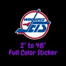 Winnipeg Jets Full Color Vinyl Decal | Hydroflask decal | Cornhole decal 3