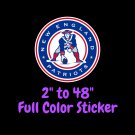 New England Patriots Full Color Vinyl Decal | Hydroflask decal Cornhole decal 1