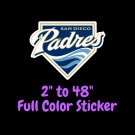 San Diego Padres Full Color Vinyl Decal | Hydroflask decal | Cornhole decal 3