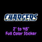 Los Angeles Chargers Full Color Vinyl Decal | Hydroflask decal Cornhole decal 5