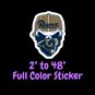 Los Angeles Rams Full Color Vinyl Decal | Hydroflask decal | Cornhole decal 5