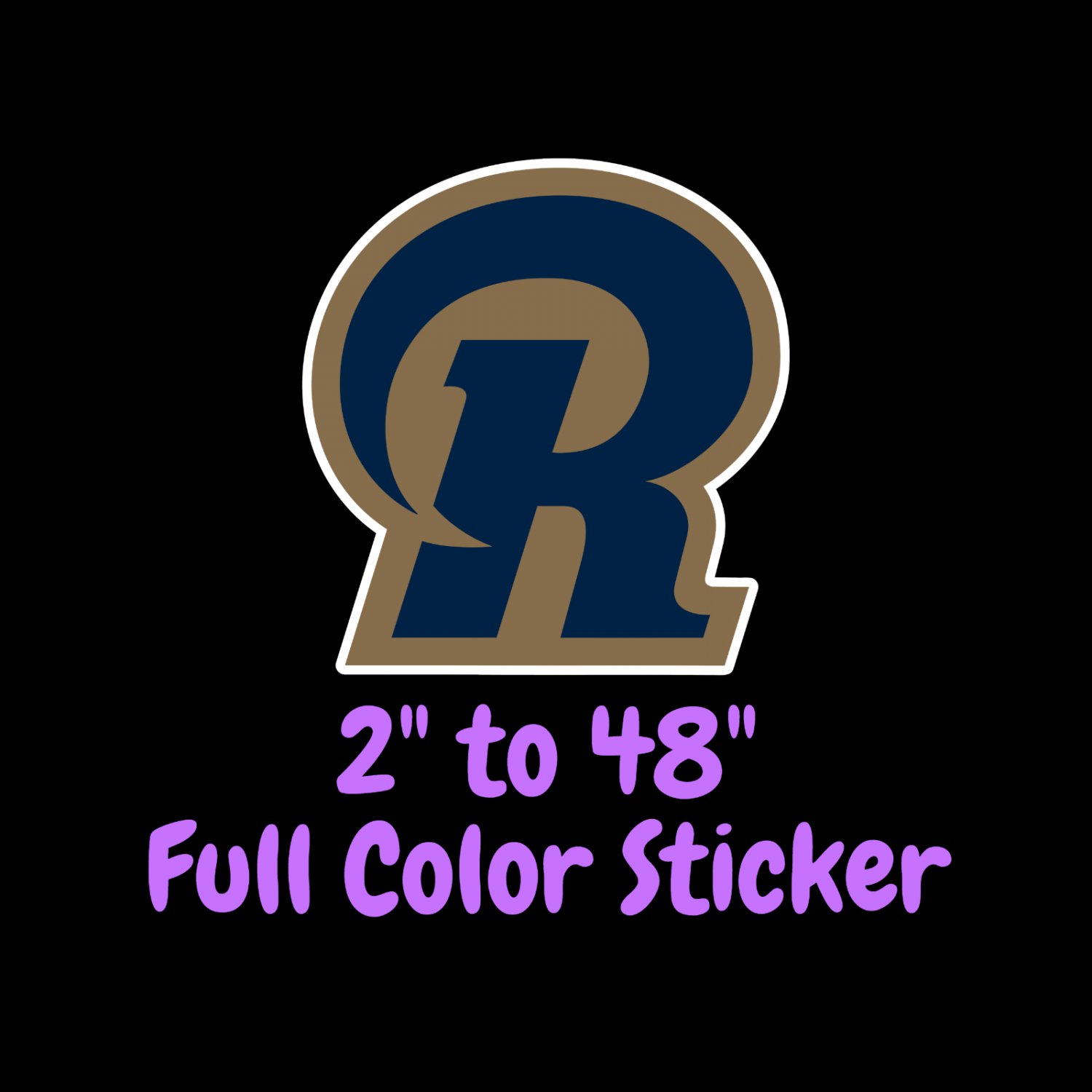 Los Angeles Rams Full Color Vinyl Decal | Hydroflask decal | Cornhole decal 6