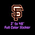San Francisco Giants Full Color Vinyl Decal | Hydroflask decal Cornhole decal 5