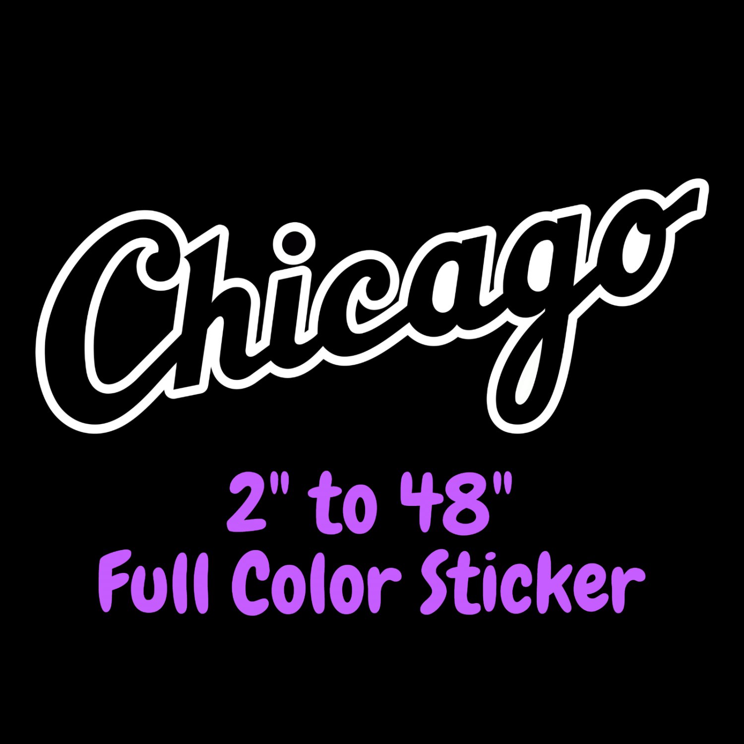 Chicago White Sox Full Color Vinyl Decal | Hydroflask decal | Cornhole decal 2