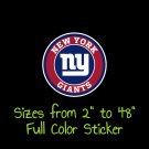 New York Giants Full Color Vinyl Decal | Hydroflask decal | Cornhole decal 5