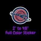 Columbus Blue Jackets Full Color Vinyl Decal | Hydroflask decal Cornhole decal 1