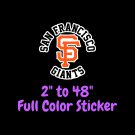 San Francisco Giants Full Color Vinyl Decal | Hydroflask decal Cornhole decal 2