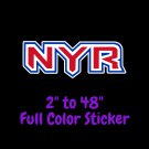 New York Rangers Full Color Vinyl Decal | Hydroflask decal | Cornhole decal 1