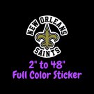 New Orleans Saints Full Color Vinyl Decal | Hydroflask decal | Cornhole decal 2