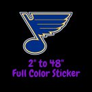 St. Louis Blues Full Color Vinyl Decal | Hydroflask decal | Cornhole decal 1