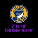 St. Louis Blues Full Color Vinyl Decal | Hydroflask decal | Cornhole decal 3