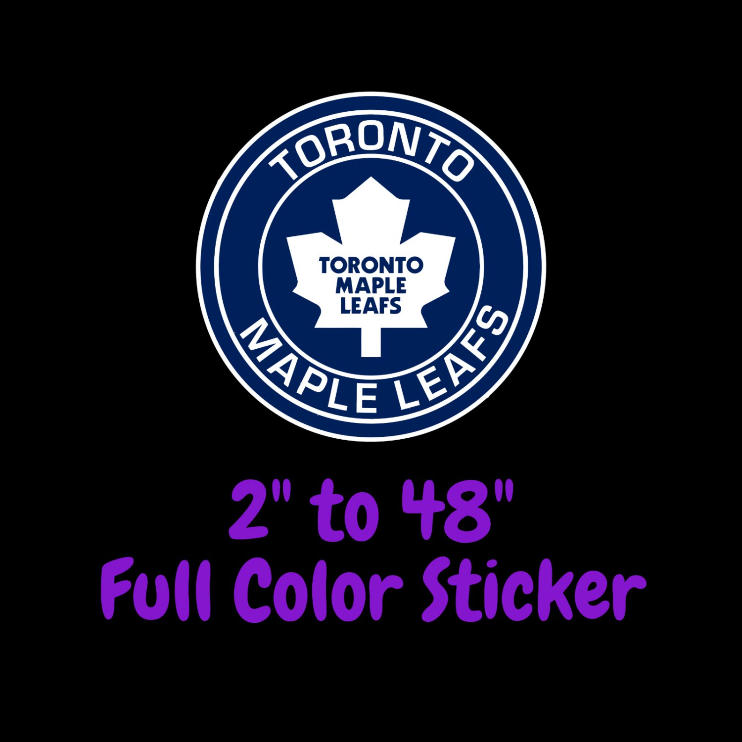 Toronto Maple Leafs Full Color Vinyl Decal | Hydroflask decal | Cornhole decal 5