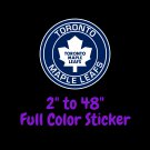Toronto Maple Leafs Full Color Vinyl Decal | Hydroflask decal | Cornhole decal 5