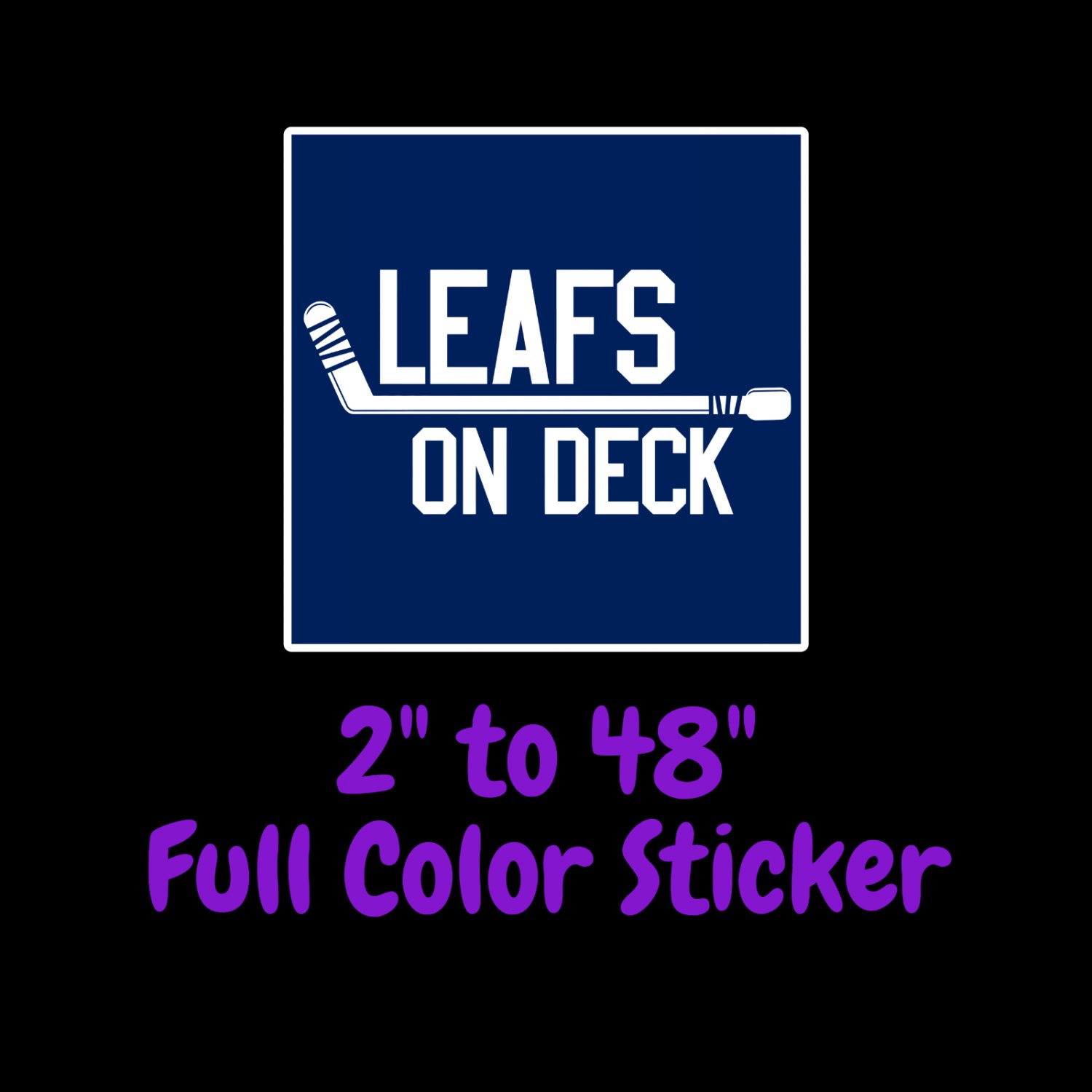 Toronto Maple Leafs Full Color Vinyl Decal | Hydroflask decal | Cornhole decal 2