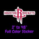 Houston Rockets Full Color Vinyl Decal | Hydroflask decal  Cornhole decal 8