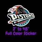 Detroit Pistons Full Color Vinyl Decal | Hydroflask decal | Cornhole decal 4